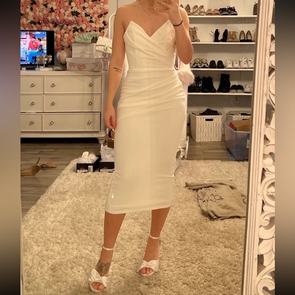 Hello molly white midi dress - Picture 2 of 4